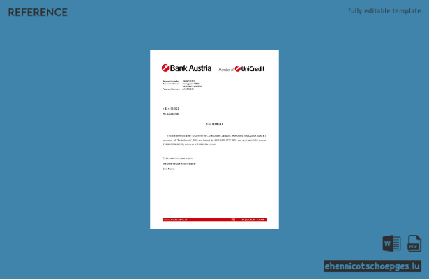 Austria Bank, Schließung in Österreich, Referenzbeispiel, Vorschau
